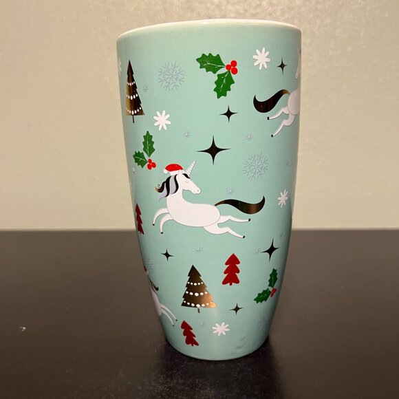 Sheffield Home UNICORN Travel Mug w/ Metallic Gold Accents & Lid  ~ Christmas - Picture 2 of 11